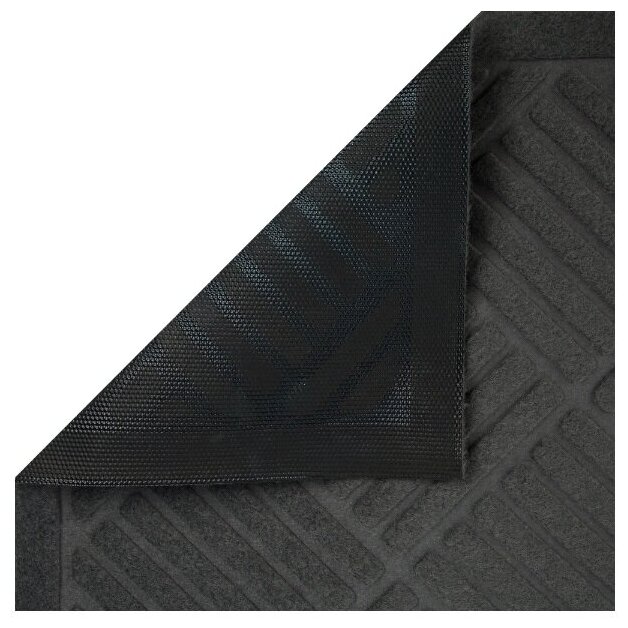 Коврик Inspire Lenzo 50x80 см, полиэфир/резина, цвет тёмно-серый - фотография № 4