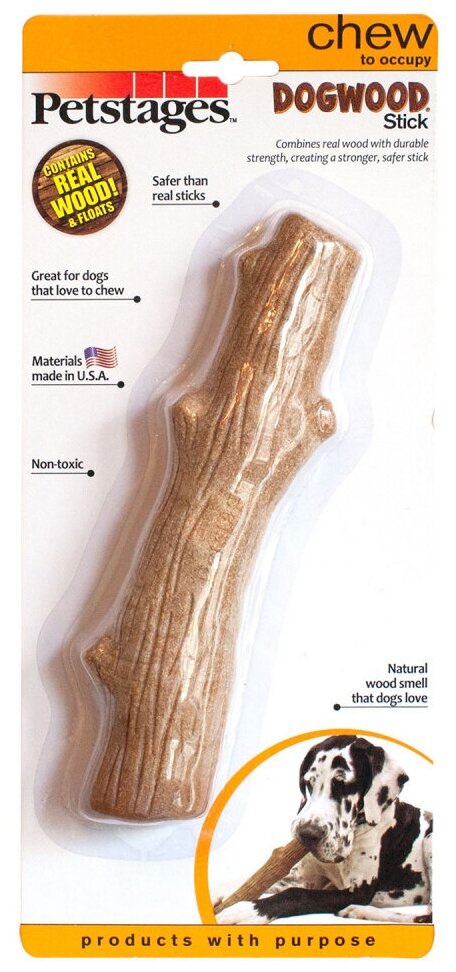 Petstages игрушка для собак Dogwood палочка деревянная 22 см большая - фотография № 10