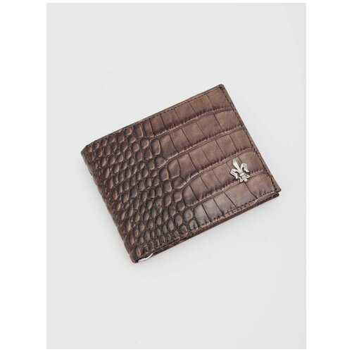 фото Кошелек fiore bags croco из натуральной кожи под крокодила цвета молочного шоколада