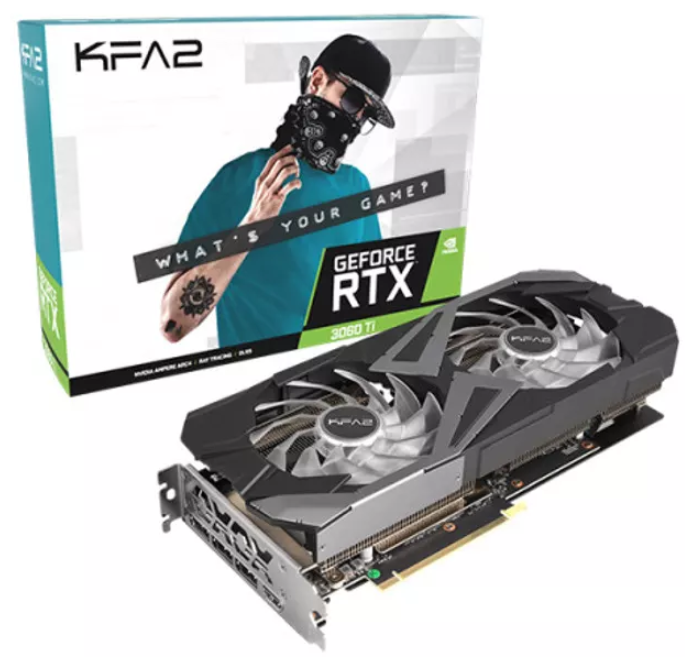 KFA2 Видеокарта KFA2 GeForce RTX 3060 Ti EX LHR 8GB #36ISL6MD1WTK