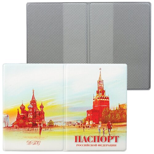 Обложка для паспорта, ПВХ, полноцветный рисунок, дизайн ассорти, ДПС, 2203.ПС
