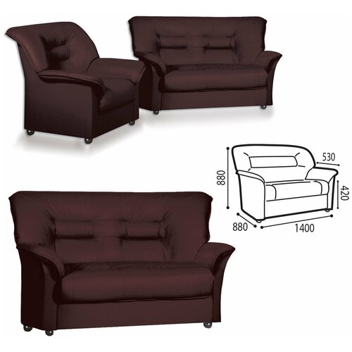 Диван мягкий двухместный 