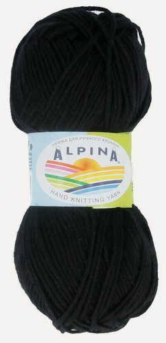 Изображение товара Пряжа Alpina "TOMMY" 10 шт. по 50 г 100% микнес 130 м №001 черный