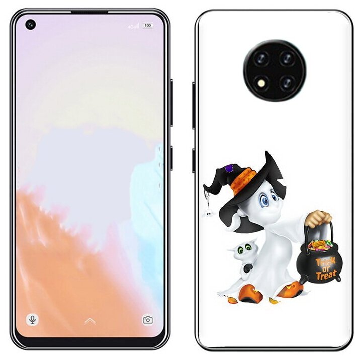 Чехол задняя-панель-накладка-бампер MyPads Маленький призрак для Oukitel C19/Oukitel C19 Pro противоударный