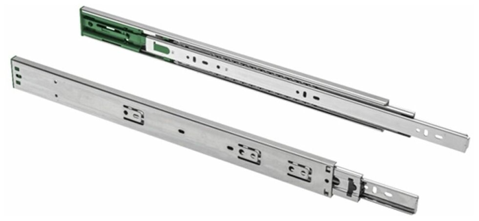 Направляющие шариковые, GTV Versalite LIGHT, PK-L-H45-350-GX с ДОВОДЧИКОМ неполного выдвижения - фото №1