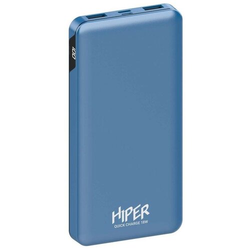 Hiper Мобильный аккумулятор 10000mAh 3A QC PD 2xUSB голубой MFX 10000 BLUE 120200₽
