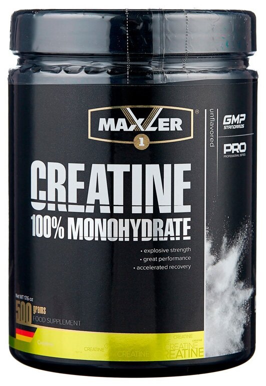Maxler Creatine 100% Monohydrate, 500 г банка
