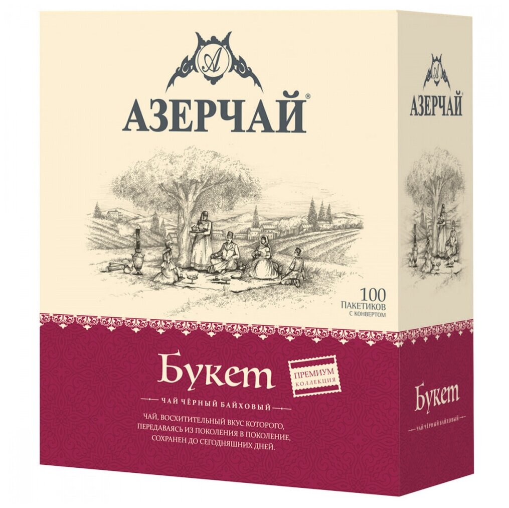 Чай в пакетиках черный Азерчай Букет Premium Collection, 100 шт - фотография № 3