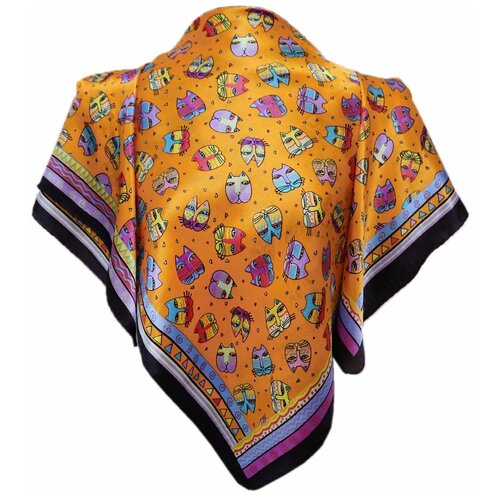 фото Платок crystel eden,85х85 см, оранжевый