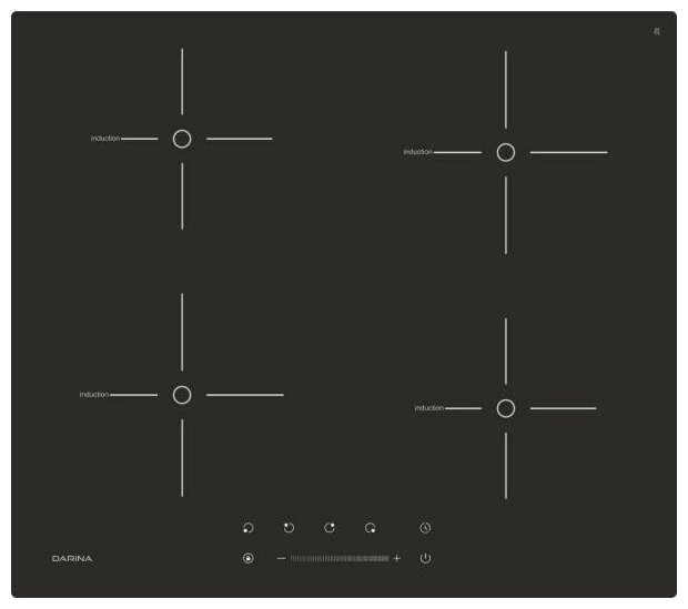 Варочная панель индукционная DARINA PL EI313 черный