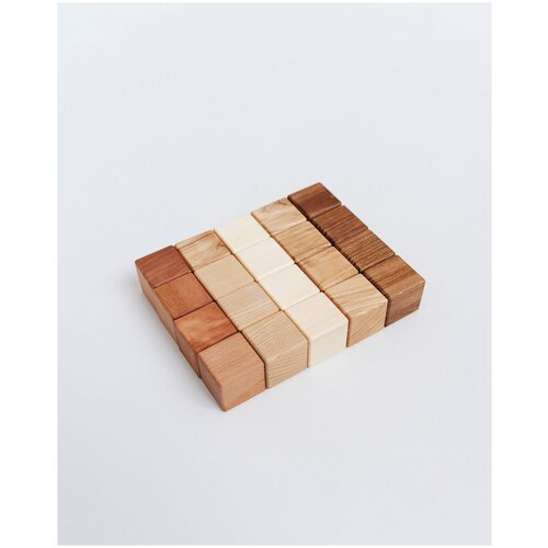 Кубики из натуральных пород 20шт