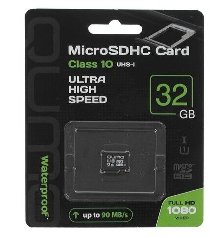 Карта памяти MicroSD 31Гб QUMO QM32GMICSDHC10U1NA