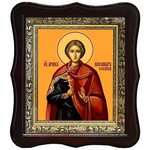 Александр Солунский (Фессалоникийский) мученик. Икона на холсте. мученик нестор солунский фессалоникийский икона на доске 7 13 см