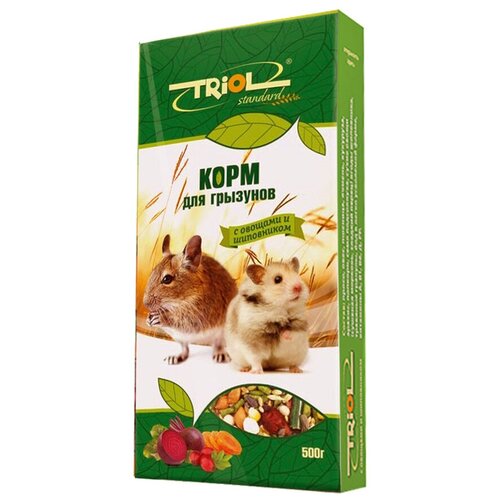 Корм для грызунов с овощами и шиповником Триол standart, 500г (10 шт)