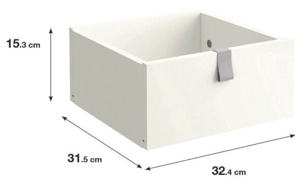 фото Ящик выдвижной SPACEO KUB, 32.4x15.2x31.5 см, ящик для стеллажа книжного, лофт, детский, в гостиную, для школьника. Для хранения игрушек, одежды