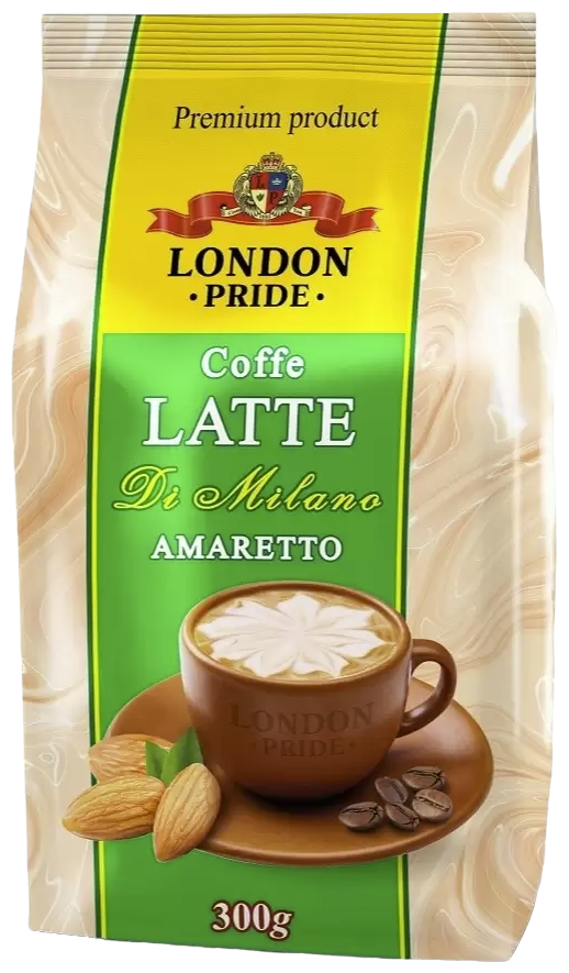 Кофейный напиток Coffee LATTE Di Milano AMARETTO "LONDON PRIDE" Амаретто, 300 г