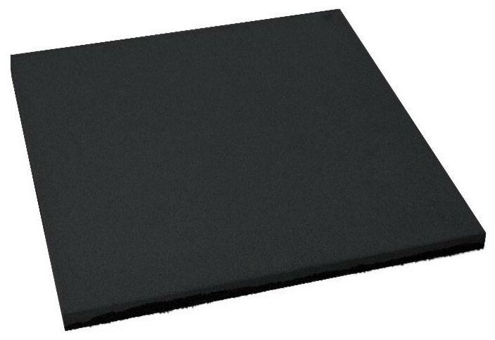 фото Newmix Резиновая плитка Квадрат 30 мм Ровное основание черная