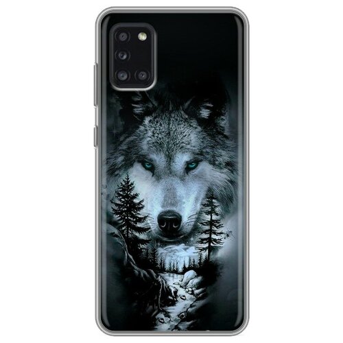 Дизайнерский силиконовый чехол для Самсунг А31 / Samsung Galaxy A31 Лесной волк