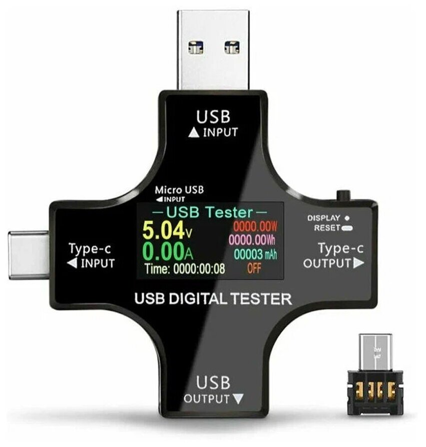 Многофункциональный тестер USB Type-A USB Type-C