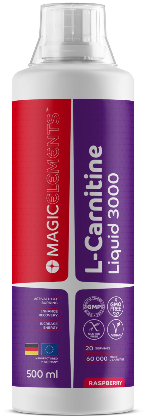Л-Карнитин жидкий (концентрат) Magic Elements L-Carnitine Liquid 3000 малина 500 мл. 500 мл.