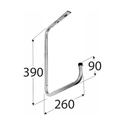 Кронштейн потолочный для полок DMX 390х260х90 мм оцинкованный