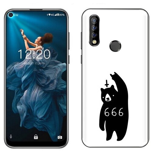 Чехол задняя-панель-накладка-бампер MyPads медведь 666 для OUKITEL C17 Pro/OUKITEL C17 противоударный