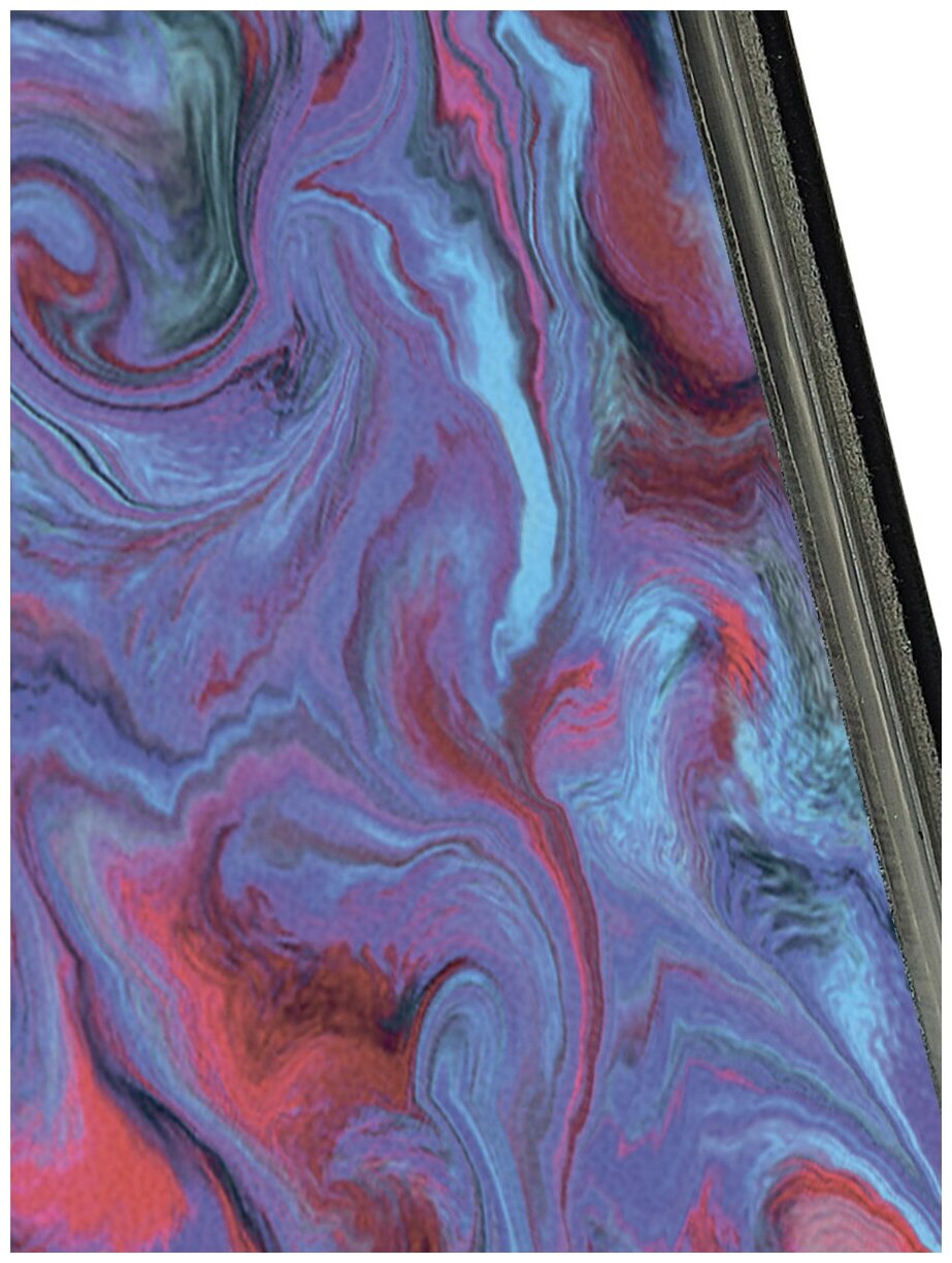 Чехол-книжка на Apple iPhone 6S Plus / 6 Plus / Эпл Айфон 6 Плюс / 6с Плюс с рисунком "Синяя абстракция" черный