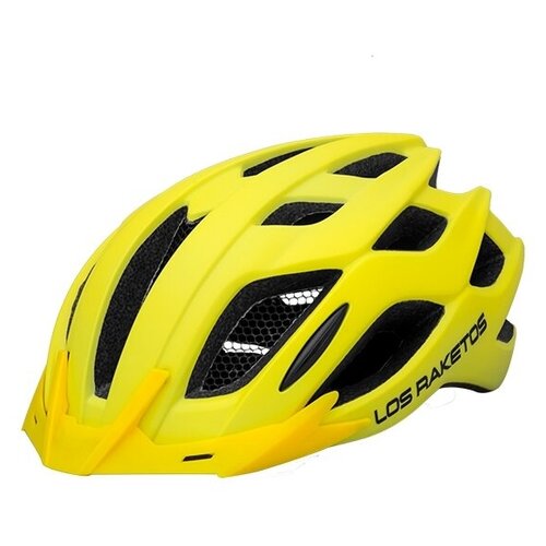 Велосипедный шлем Los Raketos Speedy Fluo Yellow L-XL (58-61) велосипедный шлем electron fluo yellow l xl арт 47119 10216170 260318 0027982 китай