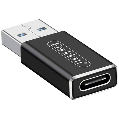 Адаптер переходник с Type-C USB на USB 3.0 Ealdom ET-TC07 черный ealdom адаптер переходник с micro usb на lightning черный et ot08