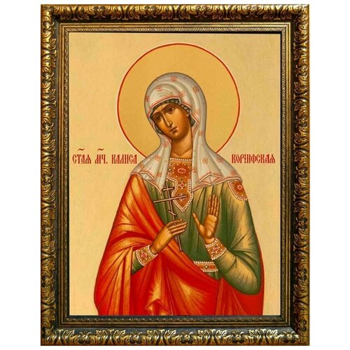 Калиса Коринфская Святая мученица. Икона на холсте. рукописная икона святая калиса