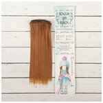 Волосы - тресс для кукол «Прямые» длина волос: 15 см, ширина:100 см, цвет № 27А - изображение