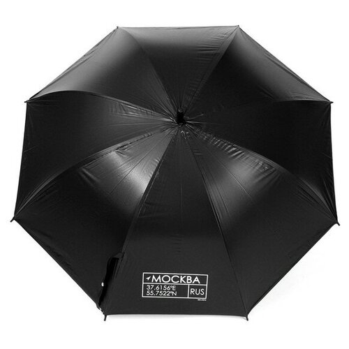 Мини-зонт полуавтомат, черный