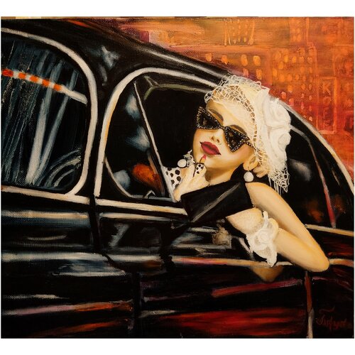 Картина маслом на льняно холсте. 50Х45Стиляга