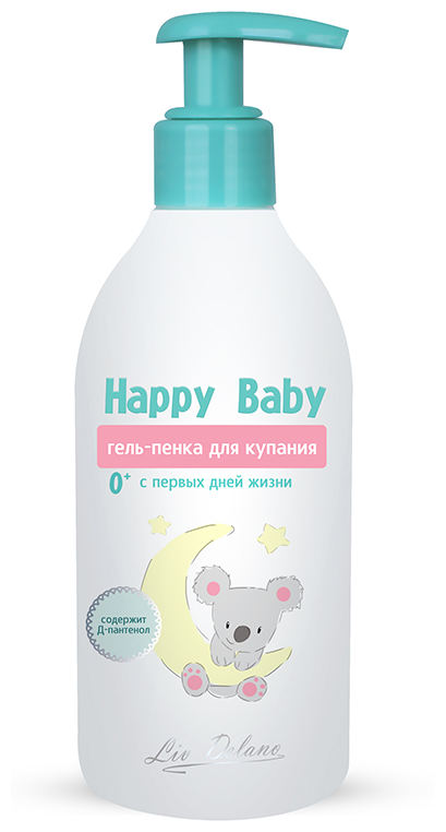 LivDelano Гель-пенка для купания с первых дней жизни, серия Happy baby 300 мл.