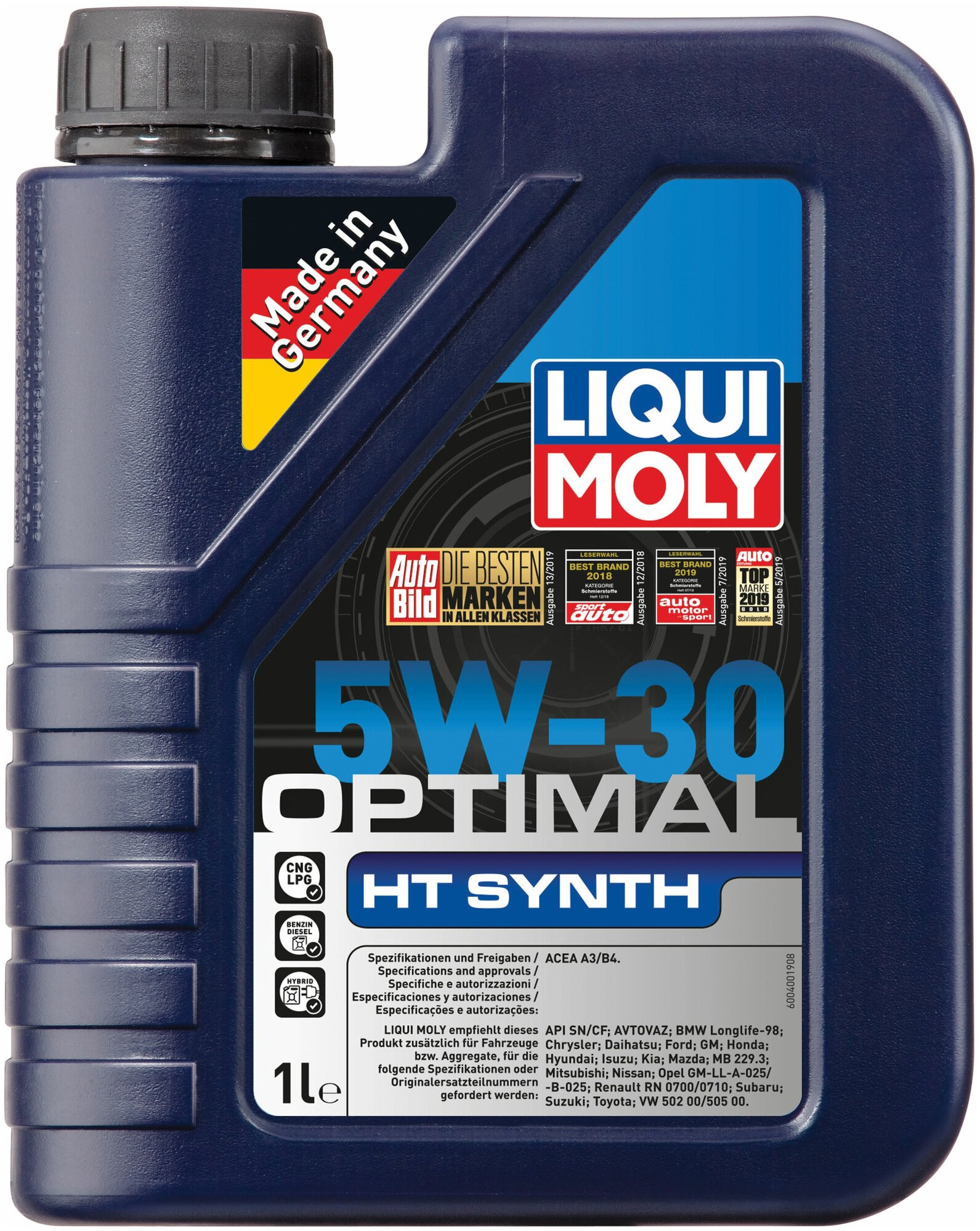 39000 LiquiMoly НС-синт. мот. масло Optimal HT Synth 5W-30 A3/B4 (1л)