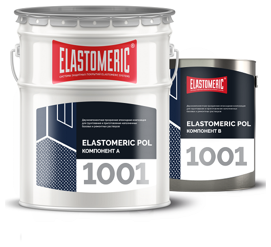 Двухкомпонентная прозрачная эпоксидная грунтовка Elastomeric POL - 1001 - фотография № 1