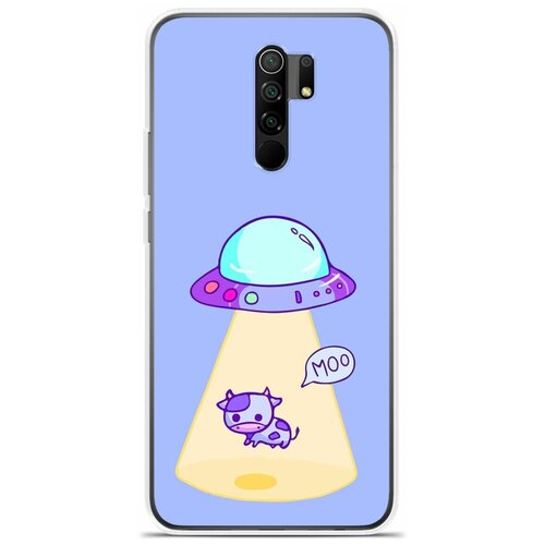 Силиконовый чехол на Xiaomi Redmi 9 Prime НЛО / для Сяоми Редми 9 Прайм