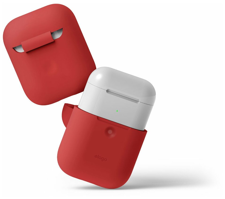 Чехол Elago для AirPods wireless Silicone case Red