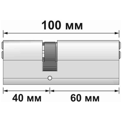 Цилиндровый механизм Vantage P 100 мм 40/60 перфорированный ключ-ключ цвет: матовый никель