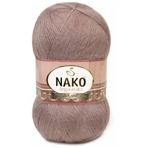 Пряжа Nako Angora Luks: 10155 (Виноградный сок) количество мотков - 4 шт, вес одного мотка - 100 гр, метраж одного мотка - 550 м