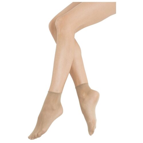 фото Женские носки omsa средние, капроновые, 20 den, размер unica, бежевый