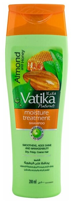 Dabur Vatika Шампунь для волос увлажняющий миндаль И МЕД (Moisture Treatment) / Дабур Ватика / 200 мл