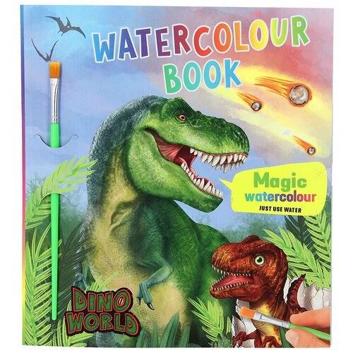 Альбом для раскрашивания Акварель Dino World Watercolour Book Динозавр раскрашивание водой кисточкой альбом для раскрашивания акварель miss melody watercolour book раскрашивание водой кисточкой