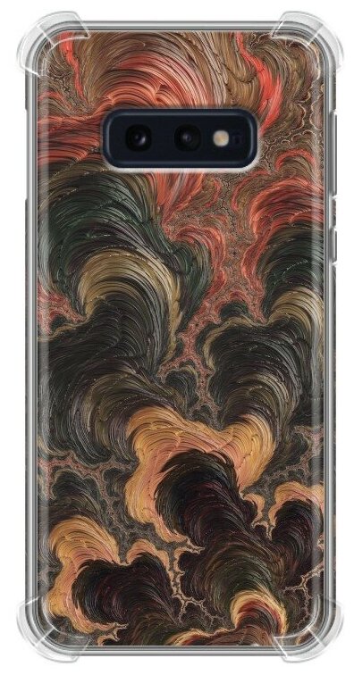 Дизайнерский силиконовый с усиленными углами чехол для Самсунг S10E / Samsung Galaxy S10e Абстракция