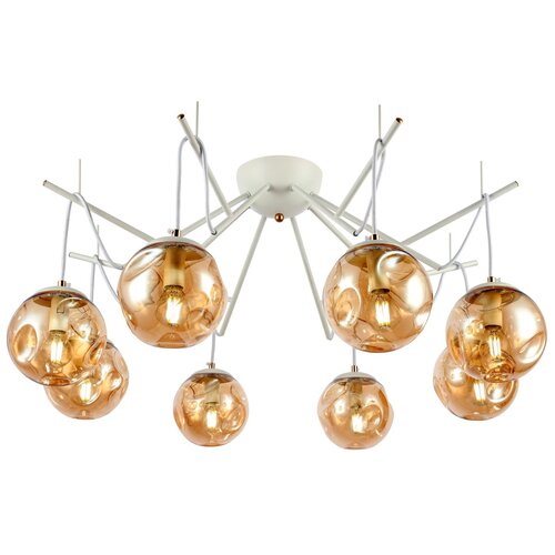 Люстра подвесная Alma Light Белый/Янтарный E14 8*40W