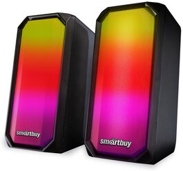 Акустическая система 2.0 SmartBuy RAPTURE, Bluetotoh, 6Вт, RGB-подсветка, USB