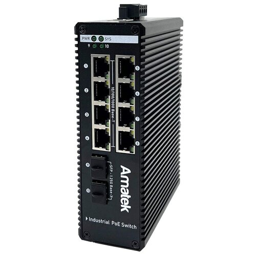 Amatek AN-SXGM10P8A Промышленный управляемый коммутатор на 10 портов 7000659 1842000₽
