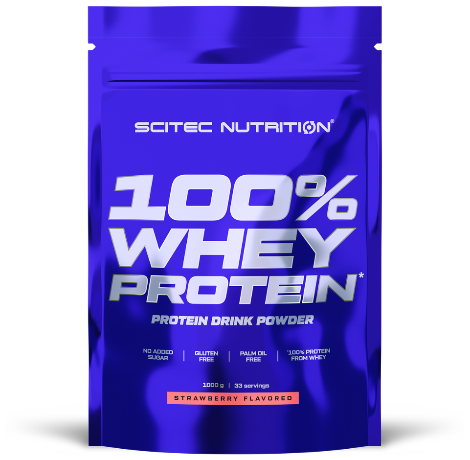 Протеин сывороточный Scitec Nutrition Whey Protein (1000 г) Клубника