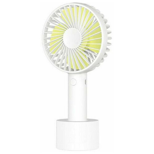 Вентилятор портативный Xiaomi SOLOVE manual fan Micro Usb, белый/желтый