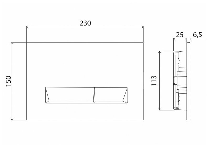 Кнопка смыва BelBagno MARMI BB009-MR-BIANCO белый - фотография № 1